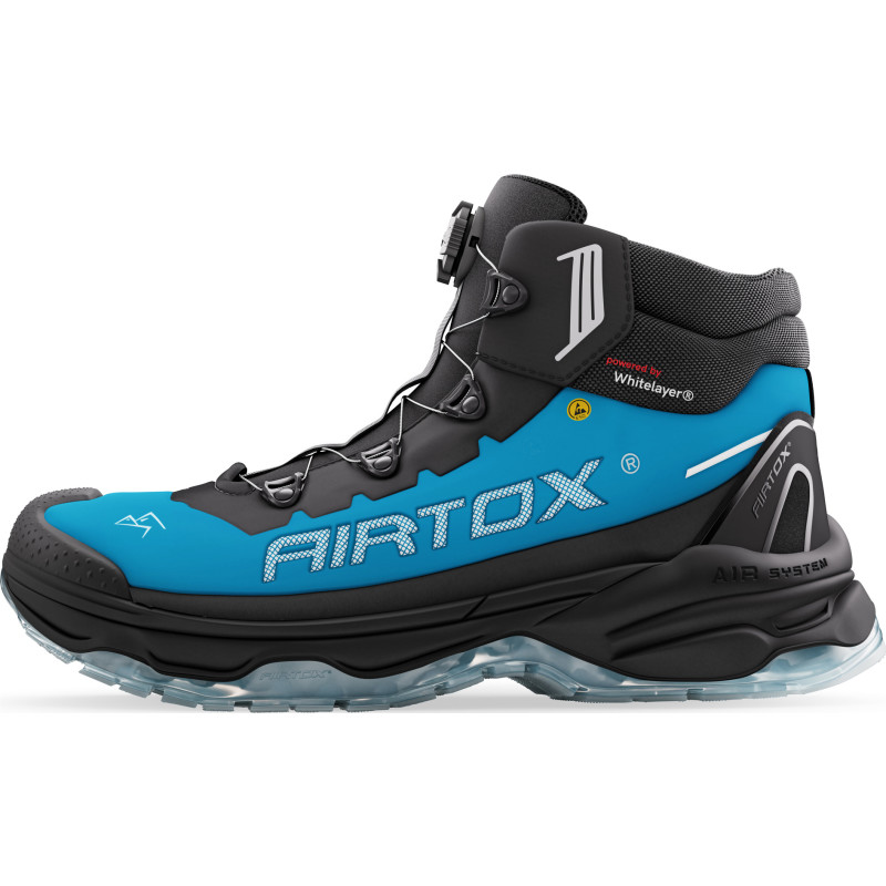Airtox TX66 skyddsstövletter, S3, svart/blå, stl 48
