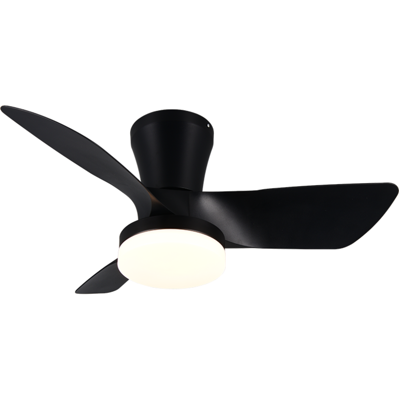Trio Lighting Randers loftventilator med lys, sort