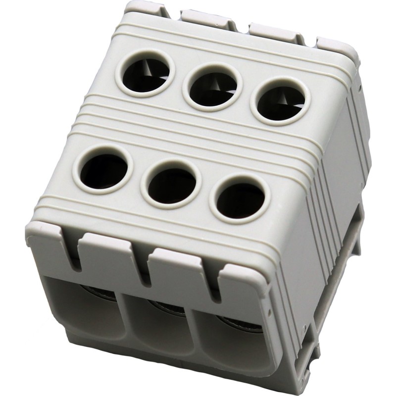 Elit Scandinavia Centech trippel klemme, AL/CU 2,5-50MM², grå