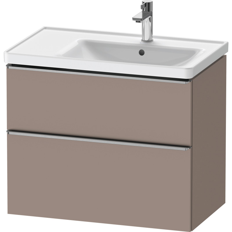 Duravit D-Neo tvättställsunderskåp, 78,4x45,2 cm, matt brun/stål