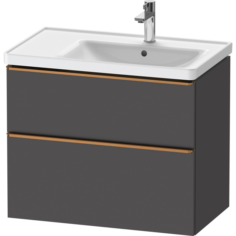 Duravit D-Neo tvättställsunderskåp, 78,4x45,2 cm, matt grafitgrå/brons