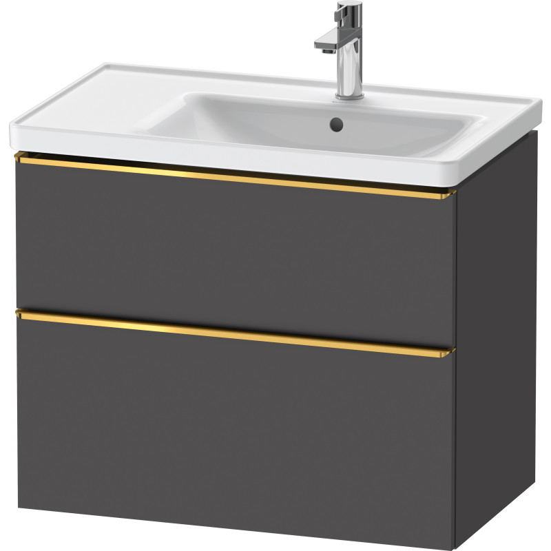 Duravit D-Neo underskab, 78,4x45,2 cm, mat grafitgrå/guld