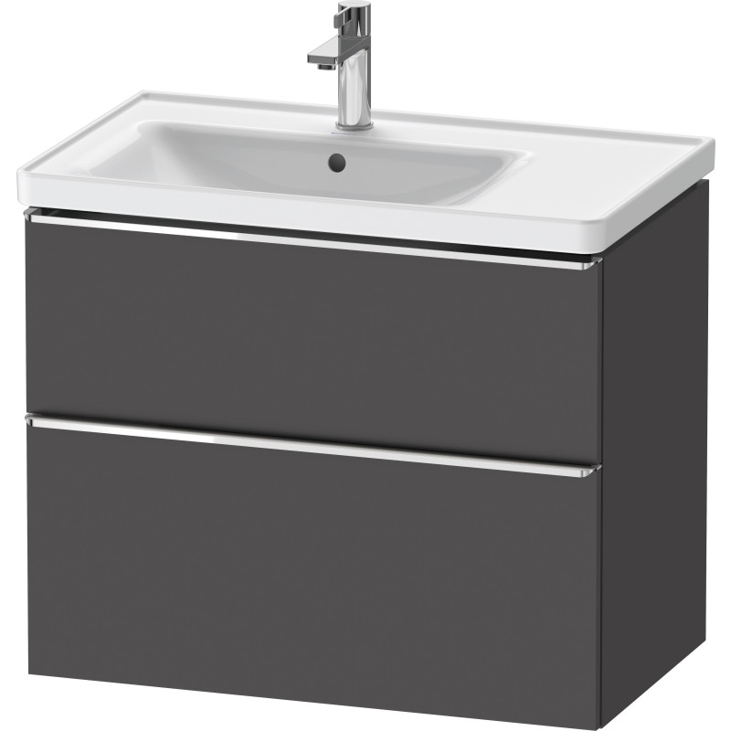 Duravit D-Neo tvättställsunderskåp, 78,4x45,2 cm, matt grafitgrå/krom