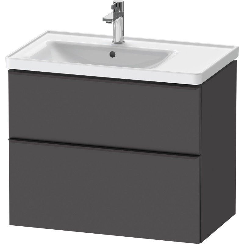Duravit D-Neo tvättställsunderskåp, 78,4x45,2 cm, matt grafitgrå/svart