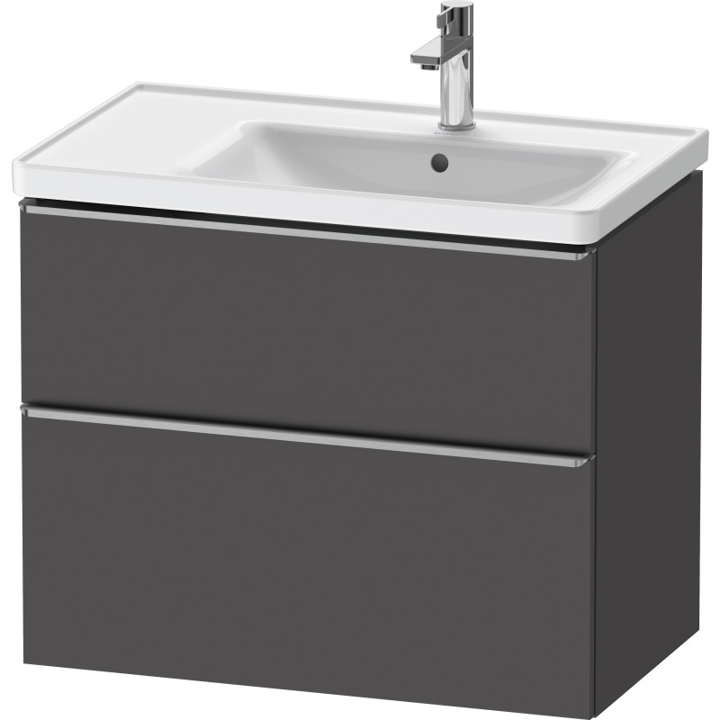 Duravit D-Neo tvättställsunderskåp, 78,4x45,2 cm, matt grafitgrå/stål
