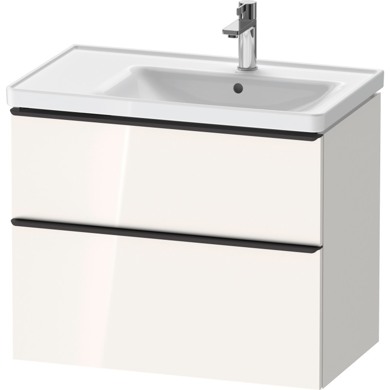 Duravit D-Neo tvättställsunderskåp, 78,4x45,2 cm, högglans vit/svart