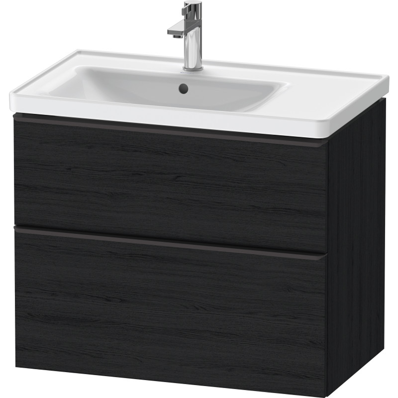 Duravit D-Neo tvättställsunderskåp, 78,4x45,2 cm, svart ek/svart