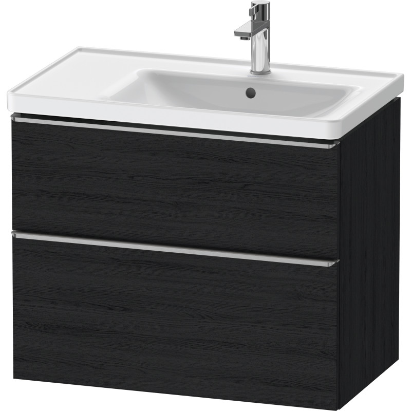 Duravit D-Neo tvättställsunderskåp, 78,4x45,2 cm, svart ek/stål