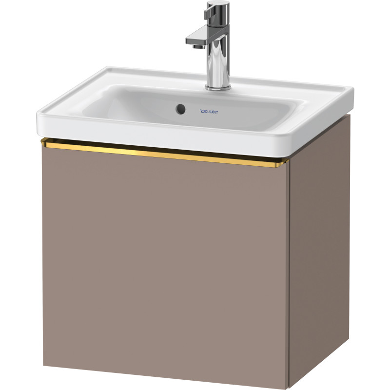 Duravit D-Neo tvättställsunderskåp, 48,4x37,2 cm, matt brun/guld