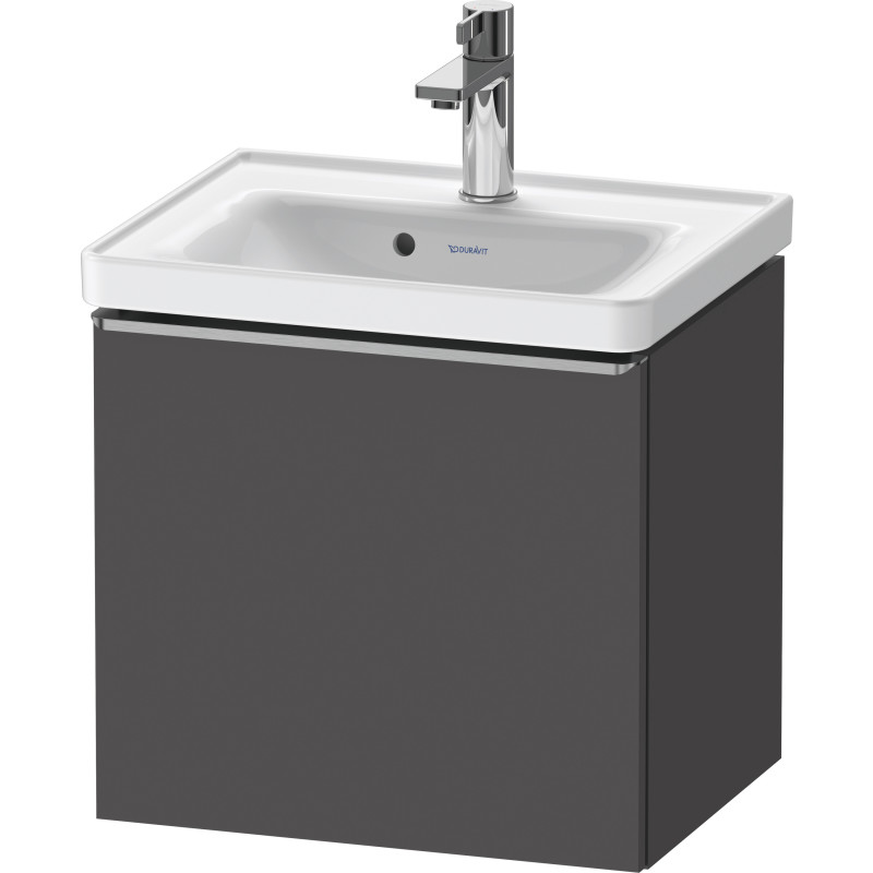 Duravit D-Neo tvättställsunderskåp, 48,4x37,2 cm, matt grafitgrå/stål