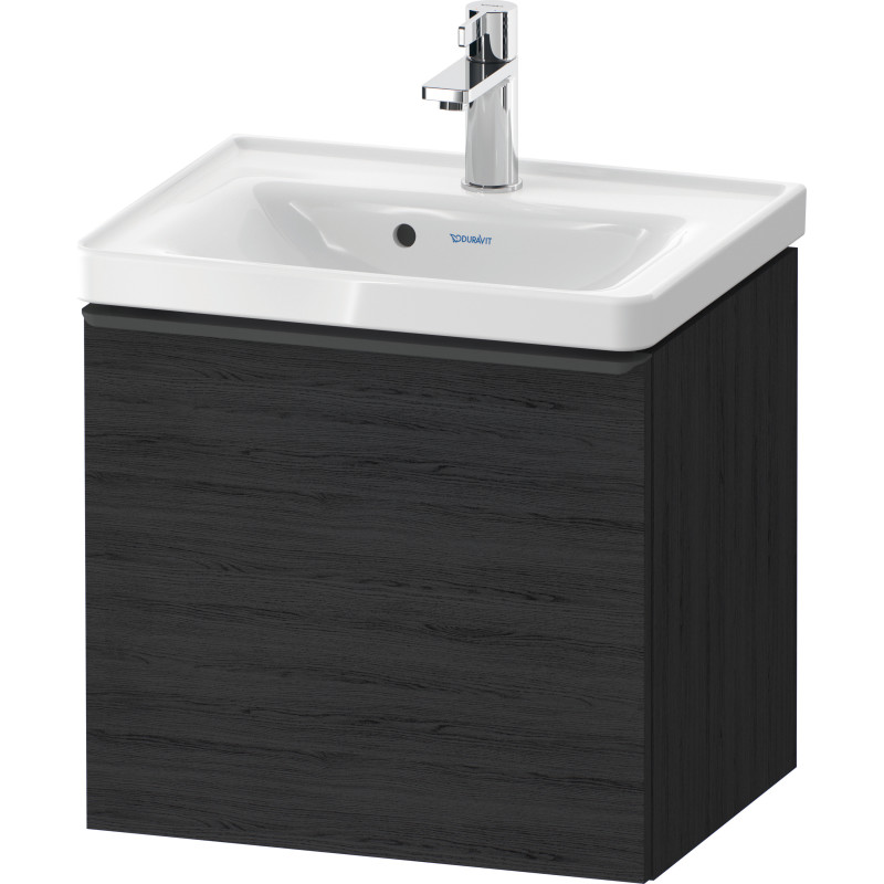 Duravit D-Neo tvättställsunderskåp, 48,4x37,2 cm, svart ek/svart