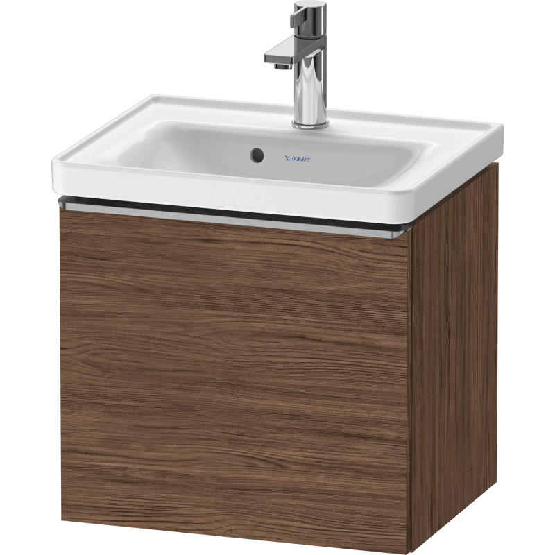 Duravit D-Neo tvättställsunderskåp, 48,4x37,2 cm, mörk valnöt/stål