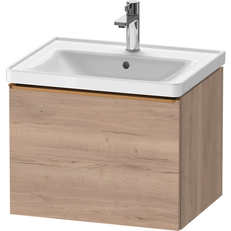 Duravit D-Neo tvättställsunderskåp, 58,4x45,2 cm, marmorerad ek/brons