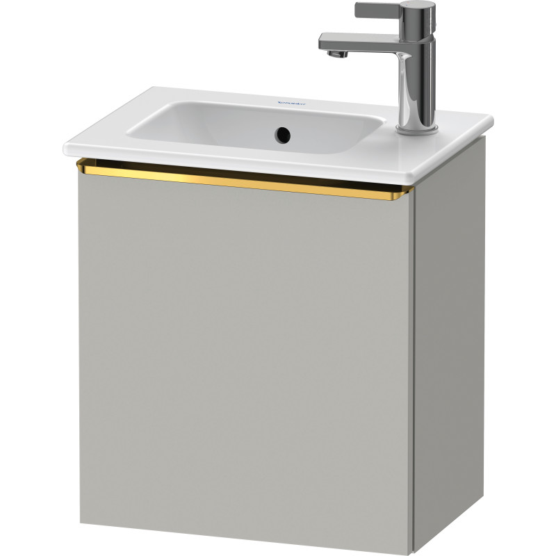 Duravit D-Neo tvättställsunderskåp, 41x27,4 cm, höger, matt grå/guld