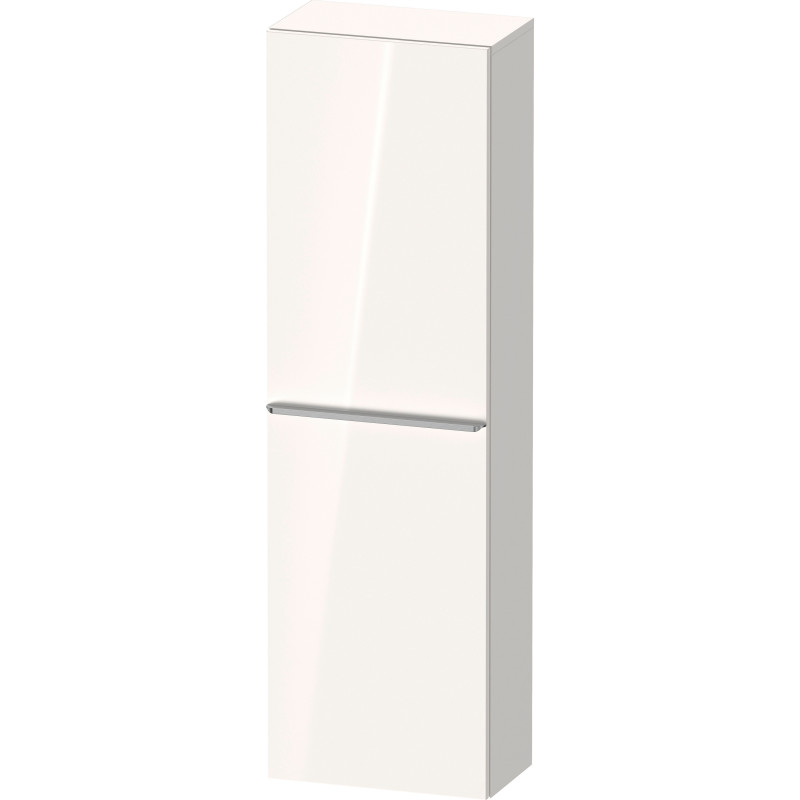 Duravit D-Neo højskab, 40x132 cm, venstre, højglans hvid/stål
