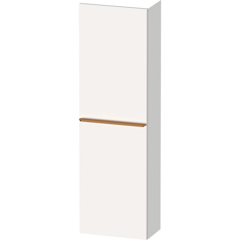Duravit D-Neo højskab, 40x132 cm, venstre, mat hvid/bronze