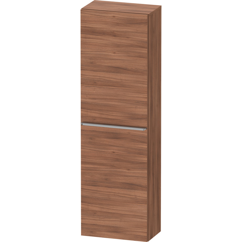 Duravit D-Neo højskab, 40x132 cm, venstre, valnød/stål