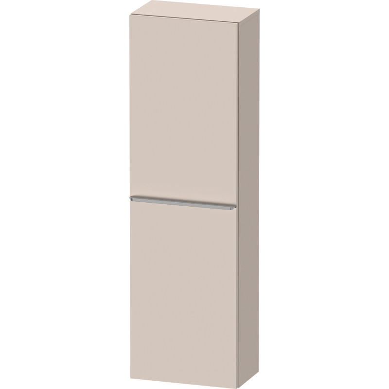 Duravit D-Neo højskab, 40x132 cm, venstre, mat beige/stål