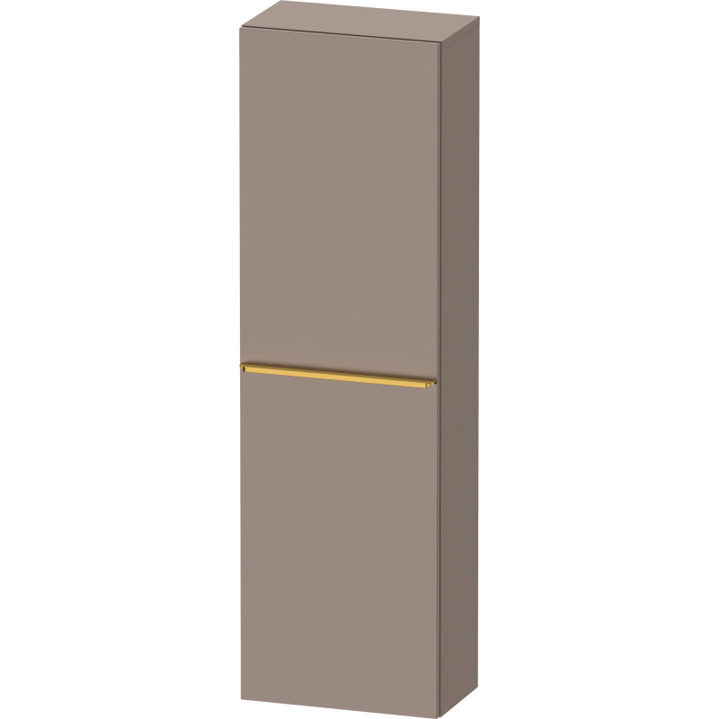 Duravit D-Neo högskåp, 40x132 cm, vänster, matt brun/guld