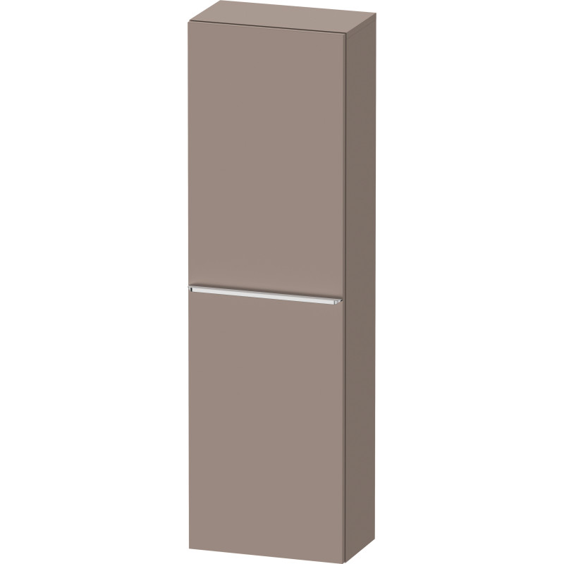 Duravit D-Neo højskab, 40x132 cm, venstre, mat brun/krom