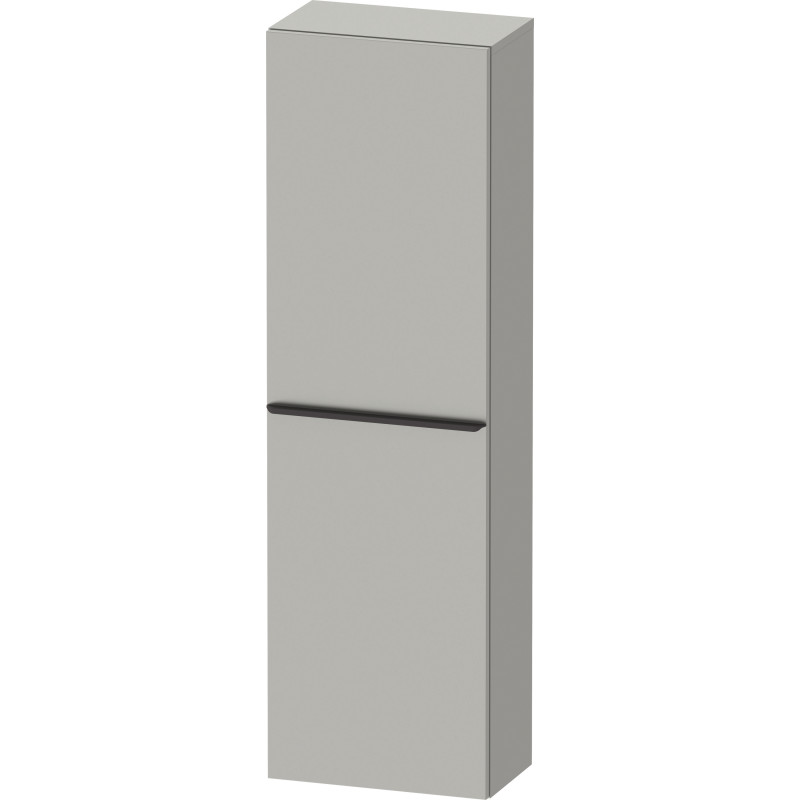 Duravit D-Neo højskab, 40x132 cm, venstre, mat grå/sort