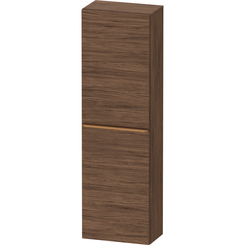 Duravit D-Neo højskab, 40x132 cm, venstre, mørk valnød/bronze
