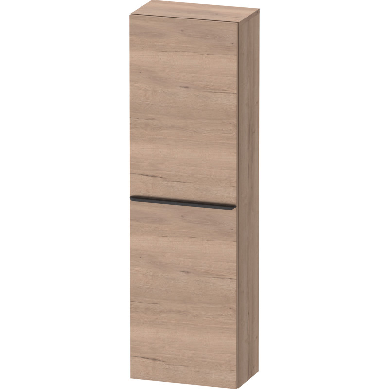 Duravit D-Neo højskab, 40x132 cm, højre, marmoreret eg/sort