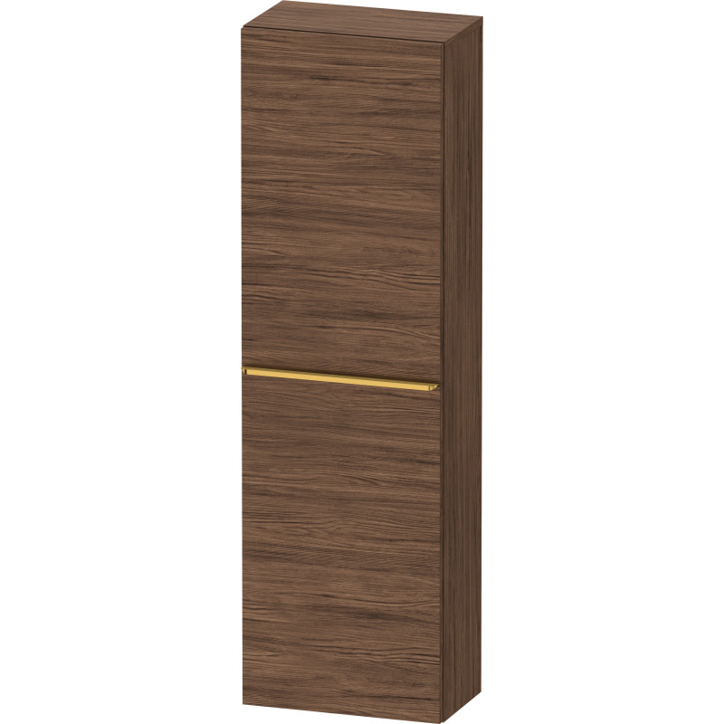 Duravit D-Neo högskåp, 40x132 cm, höger, mörk valnöt/guld