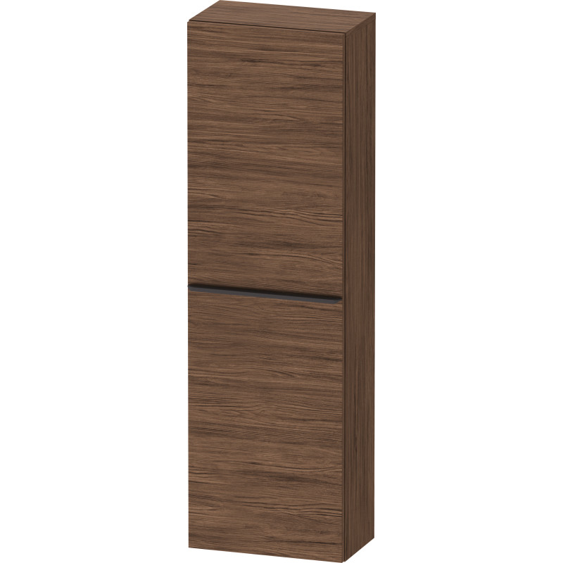 Duravit D-Neo højskab, 40x132 cm, højre, mørk valnød/sort