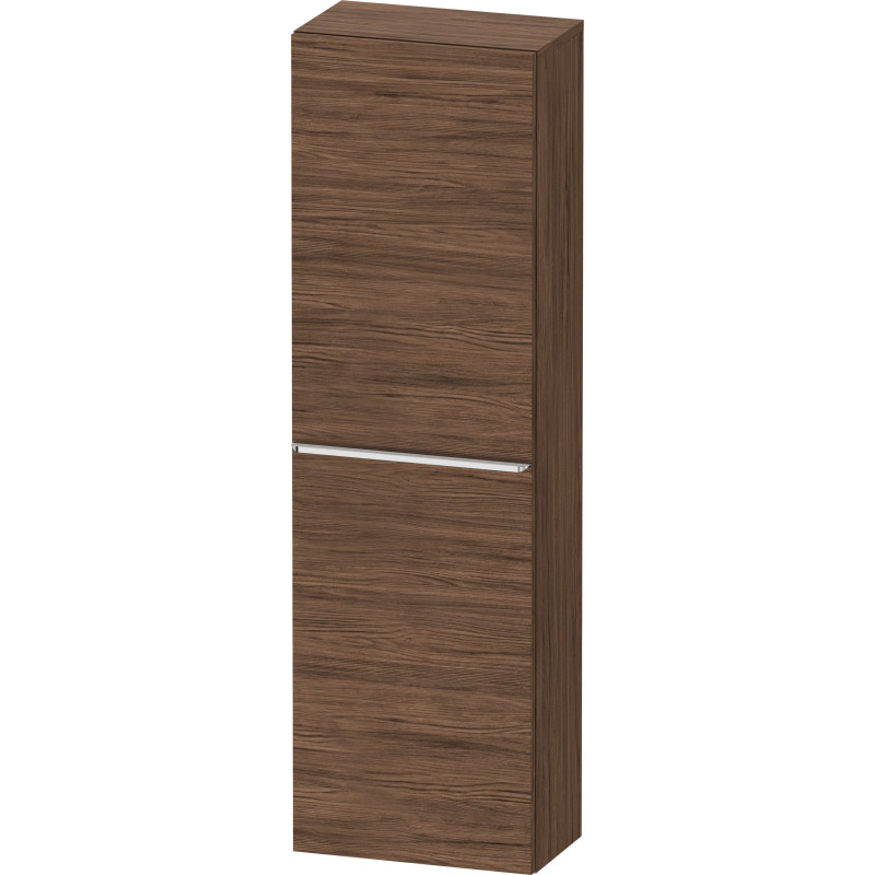 Duravit D-Neo högskåp, 40x132 cm, höger, mörk valnöt/krom