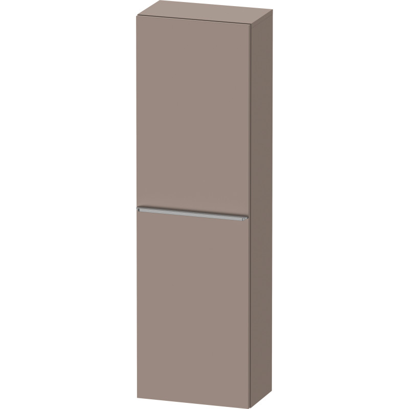 Duravit D-Neo högskåp, 40x132 cm, höger, matt brun/stål