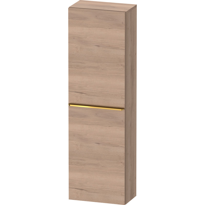 Duravit D-Neo højskab, 40x132 cm, højre, marmoreret eg/guld