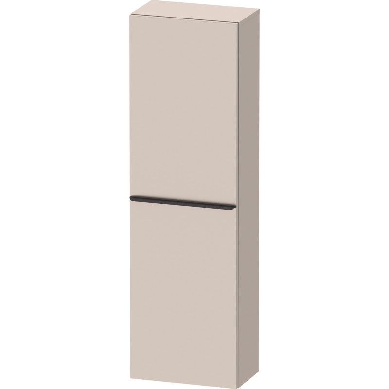 Duravit D-Neo højskab, 40x132 cm, højre, mat beige/sort