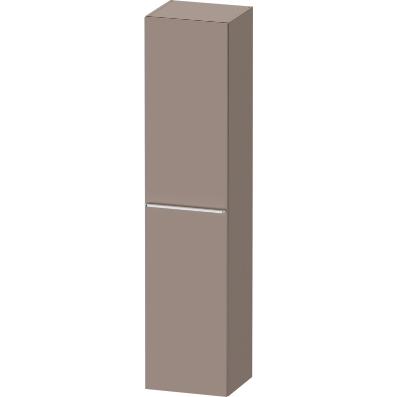 Duravit D-Neo højskab, 40x176 cm, venstre, mat brun/krom