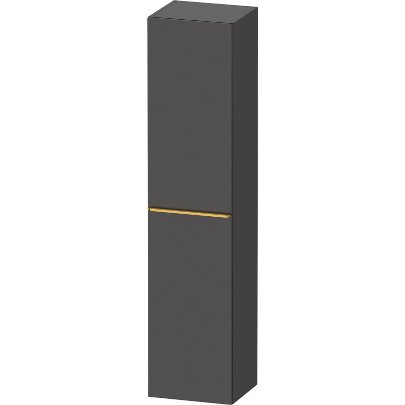 Duravit D-Neo højskab, 40x176 cm, venstre, mat grafitgrå/guld