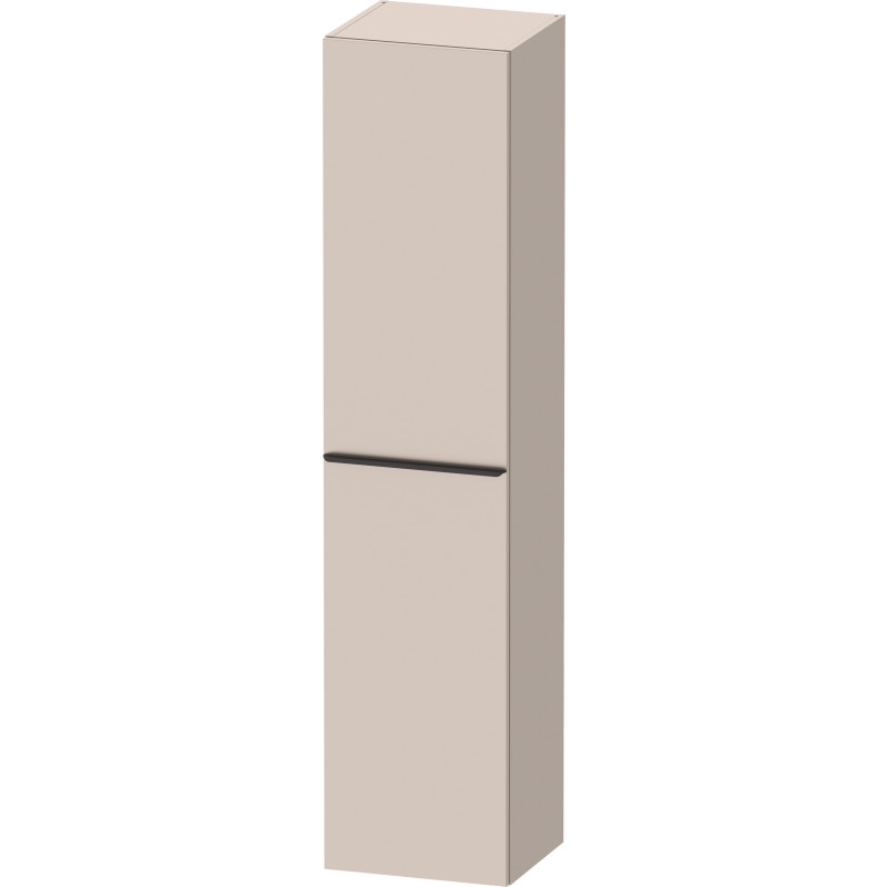 Duravit D-Neo högskåp, 40x176 cm, höger, matt beige/svart