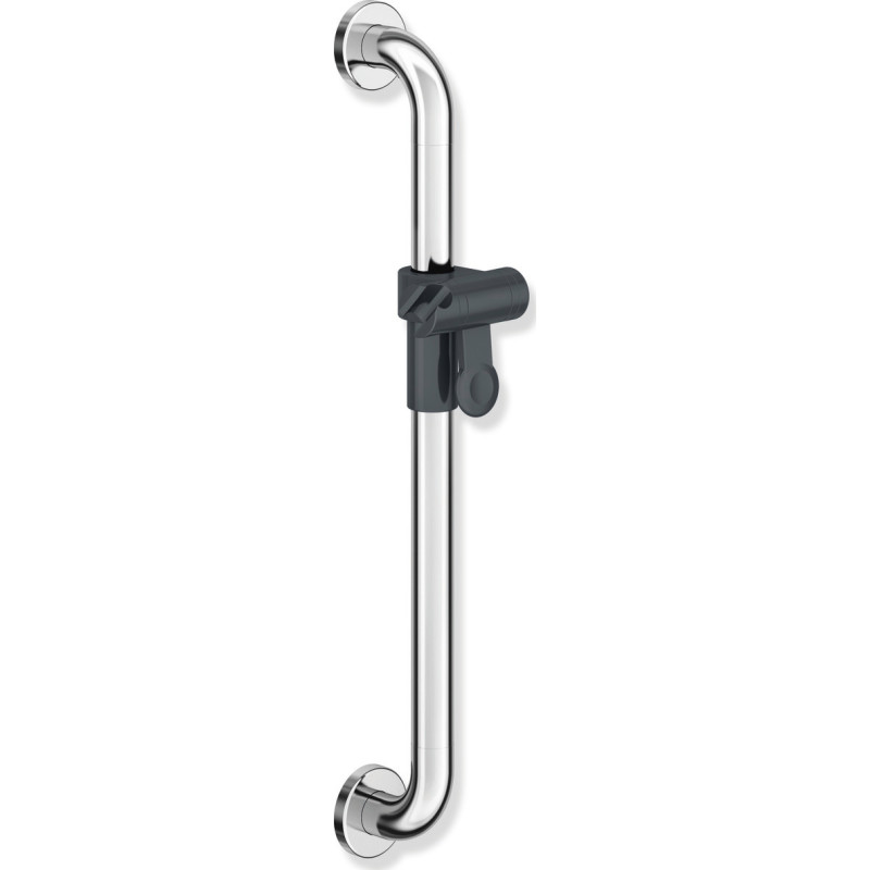 Hewi 801 støttegreb/brusestang, 60 cm, krom/grå
