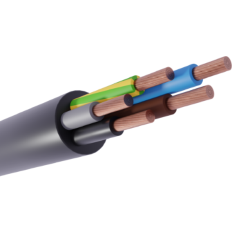 100 meter JMV gummikabel 5G1,5 mm², metervare