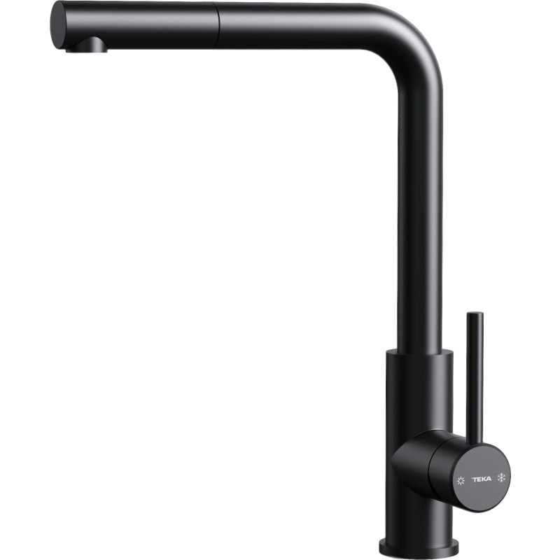 Intra Teka køkkenarmatur L-tud, 220 mm, mat sort