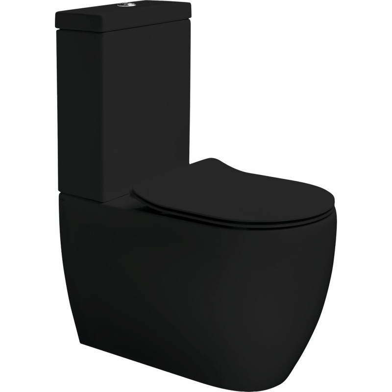 Lavabo Glomp toilet, uden skyllekant, mat sort