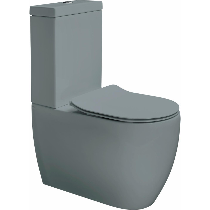 Lavabo Glomp toilet, uden skyllekant, mat grå