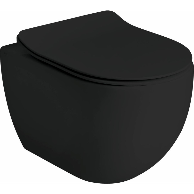 Lavabo Glomp Mini væghængt toilet, uden skyllekant, mat sort