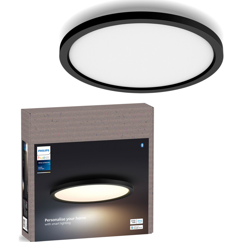 Philips Hue Aurelle White Ambiance Rundt LED Loftpanel Sort Ø39,5 cm