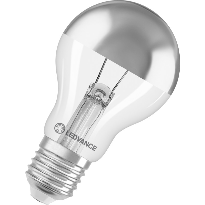 Ledvance LED std topp spegelpl&aring;t silver 700lm 7W/827 E27