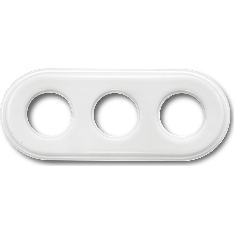 Fontini Garby Colonial ramme, 3 modul, hvid porcelæn