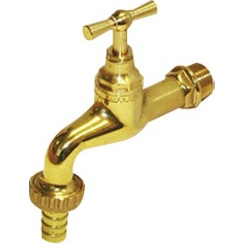 Milton Megatherm aftapventil poleret messing 1/2" nippel
