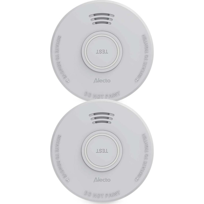 Alecto brandvarnare, 1 års batteritid, 2-pack