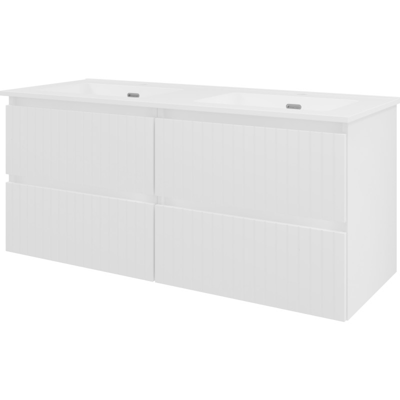 Sanibell Proline möbelpaket, 121x46,8 cm, matt vit