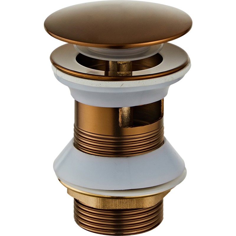 Zen Sanitary bundventil, push-open, kobber