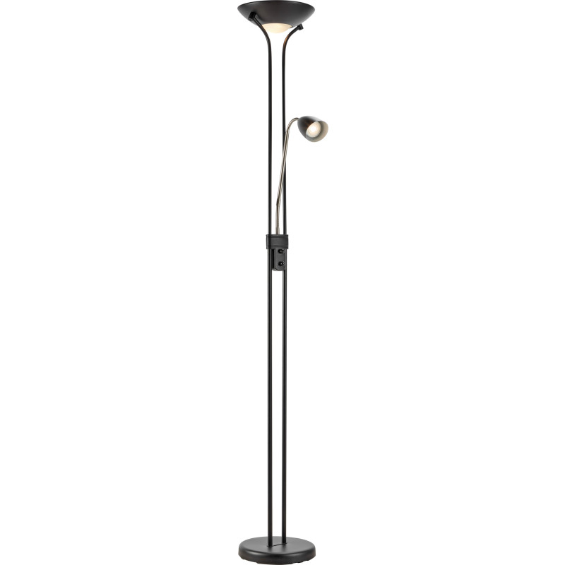 Modu LED-uplight, sort, jern, læselampe, højde 180 cm, dæmpbar - Markslöjd - Stue - Metal - Med flere lyskilder